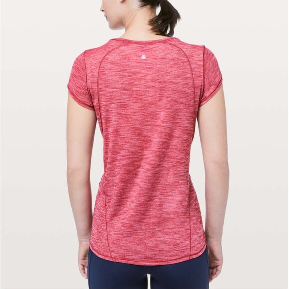 Lululemon Another Mile Short Sleeve Heathered Violet Red - Picture 2 of 6
